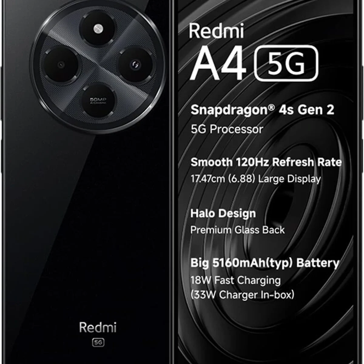 REDMI A4 (Starry Black, 128 GB) (4 GB RAM)