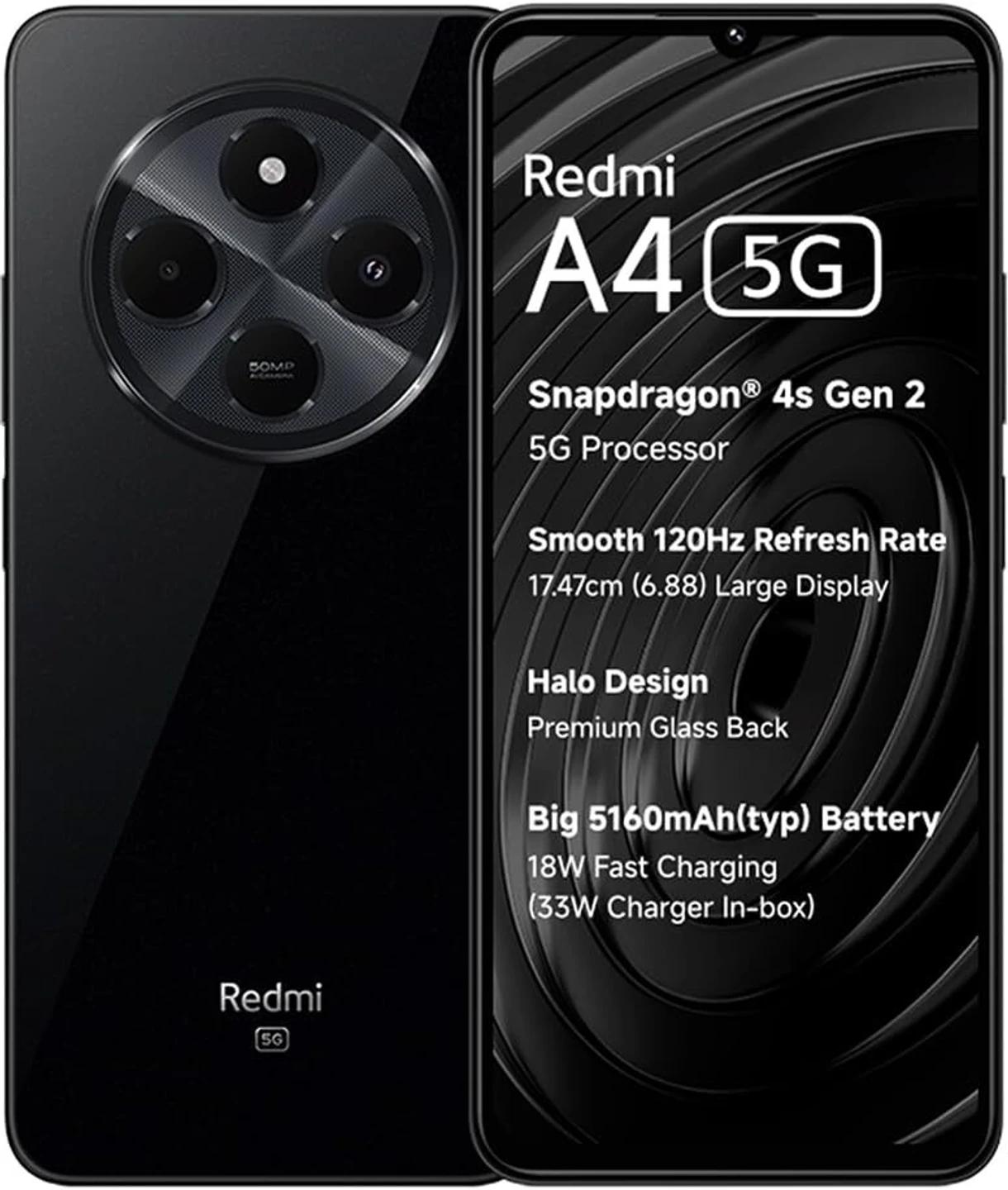 a4-5g-a4-5g-redmi-original-imah6yhdg9kpnzgd REDMI A4 (Starry Black, 128 GB) (4 GB RAM) - Image 1
