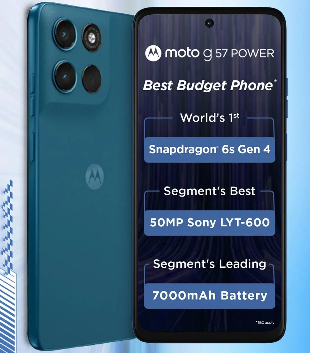 MOTOROLA g57 power 5G Snapdragon (Pantone Corsair, 128 GB) (8 GB RAM)