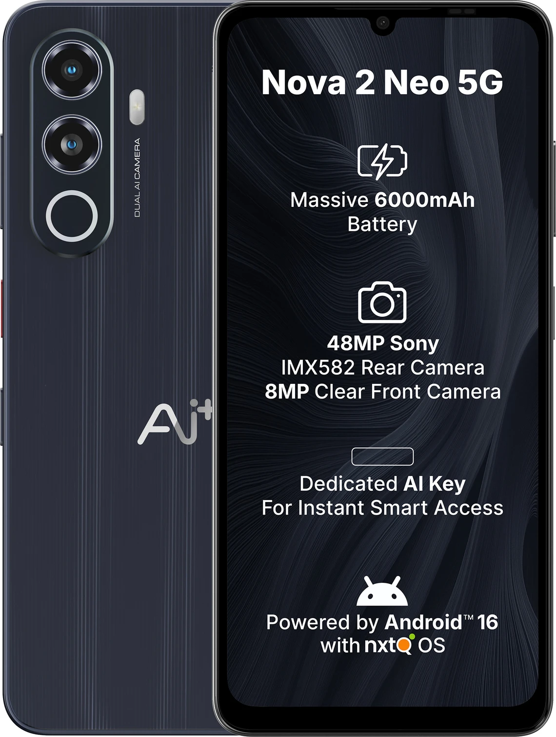 1 Ai+ Nova 2 Neo 5G (4GB+128GB) | MediaTek Dimensity 6300, 48MP AI Camera, 6000mAh Battery - Image 1