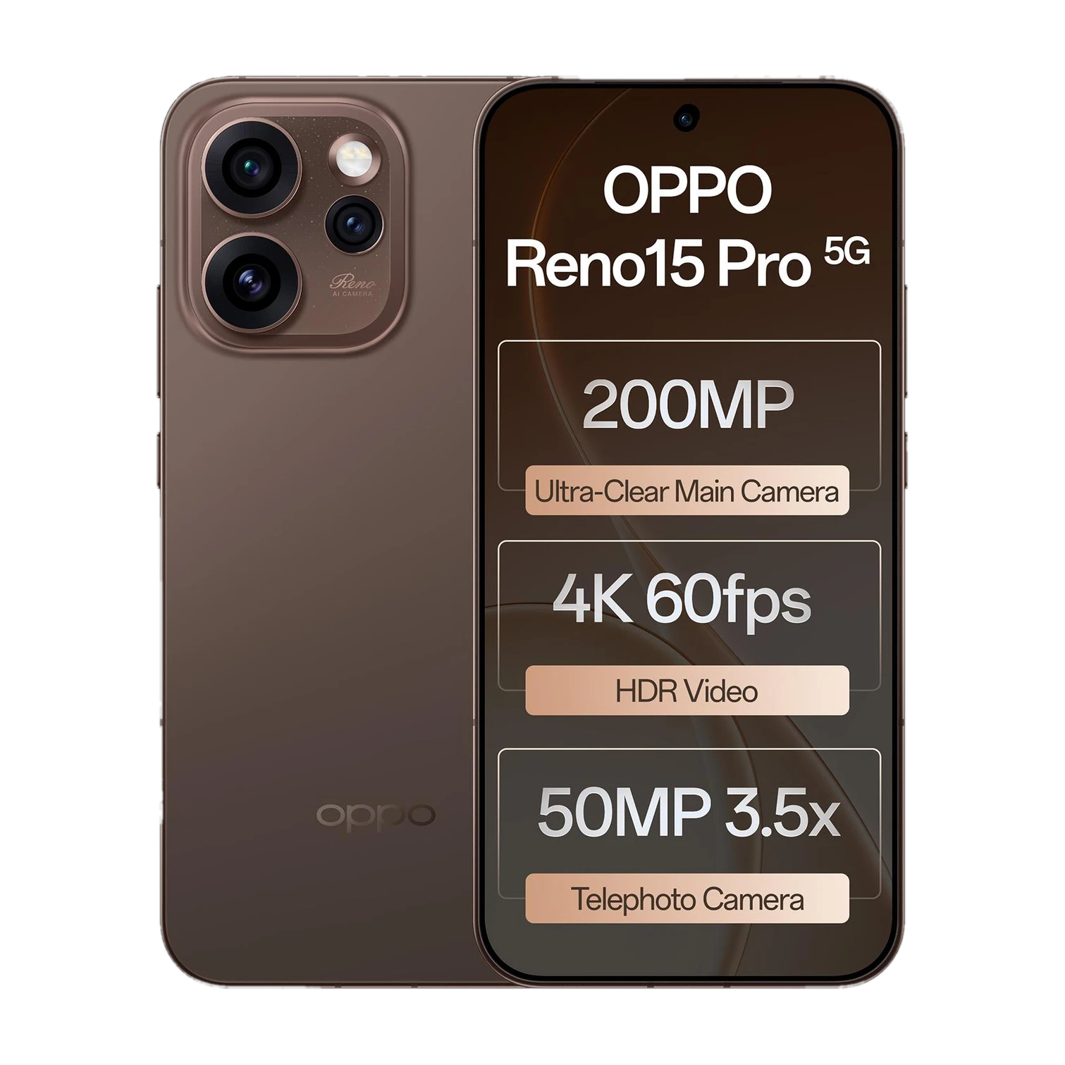 a OPPO Reno15 Pro 5G | MediaTek Dimensity 8450, 200MP AI Camera, 6500mAh Battery - Image 1
