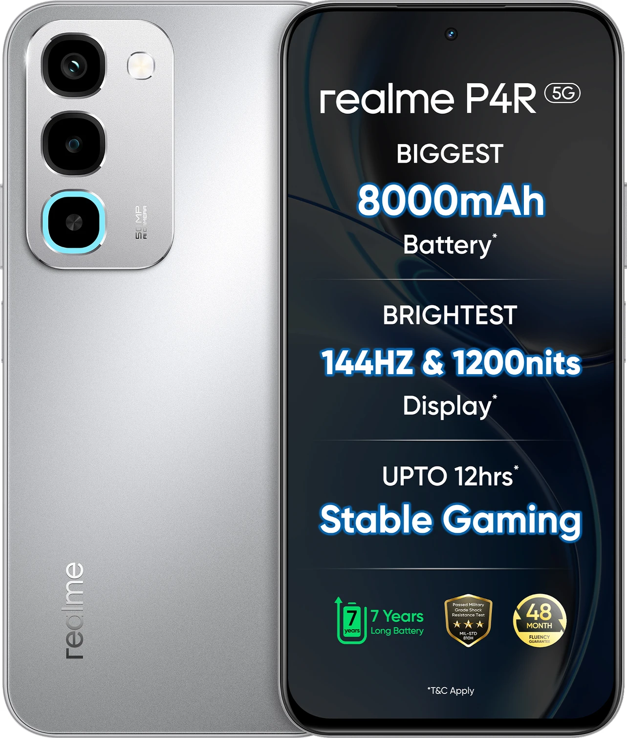 aa Realme P4R 5G | MediaTek Dimensity 6300, 50MP AI Camera, 8000mAh Battery Realme P4R 5G ₹17,399 • Zepto + others - Image 1