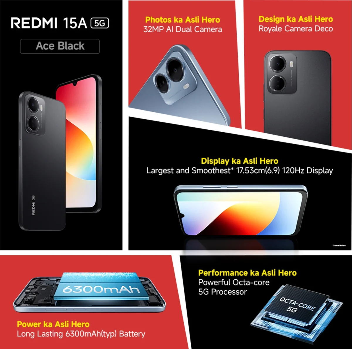 Redmi 15A 5G (128GB) | UNISOC T8300 5G, 32MP AI Camera, 6300mAh Battery - Image 3