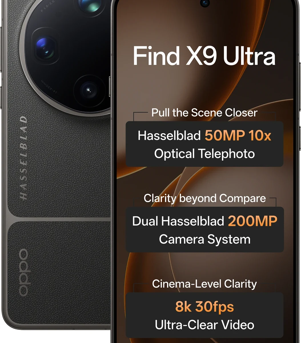 OPPO Find X9 Ultra 5G (512GB,12 GB RAM)| Snapdragon 8 Elite Gen 5, Hasselblad Quad Camera
