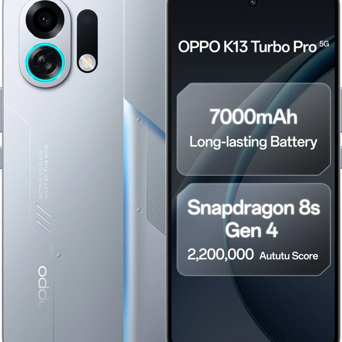 OPPO K13 Turbo Pro 5G (256GB) | Snapdragon 8s Gen 4, 50MP OIS Camera, 7000mAh Battery