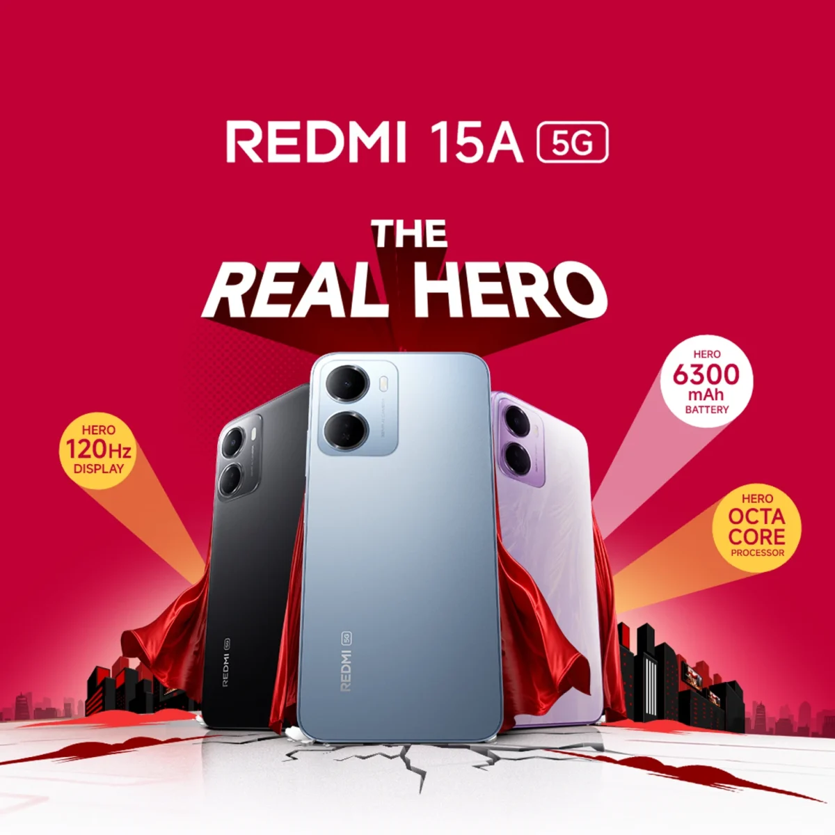 Redmi 15A 5G (128GB) | UNISOC T8300 5G, 32MP AI Camera, 6300mAh Battery - Image 2