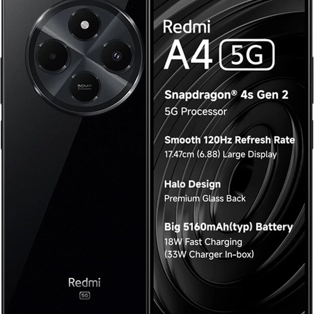 Redmi A4 5G (128GB) | Snapdragon 4s Gen 2, 50MP AI Camera, 5160mAh Battery
