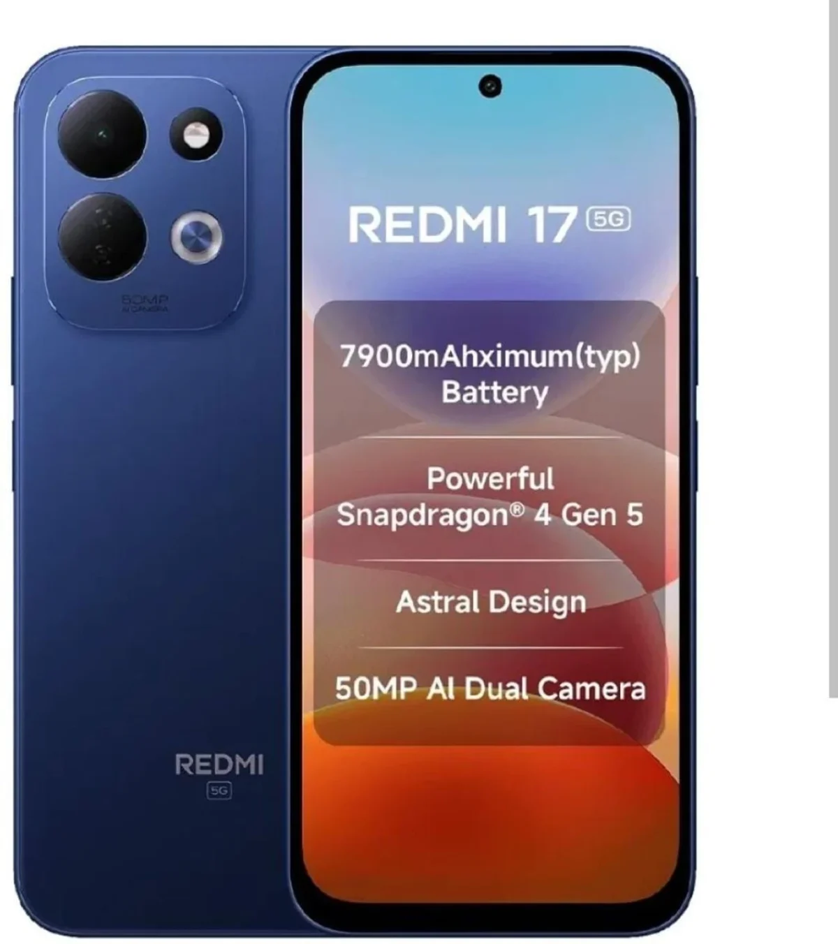 REDMI 17 5G (128 GB) 7900 mAh Battery 50MP Rear Camera - Image 3