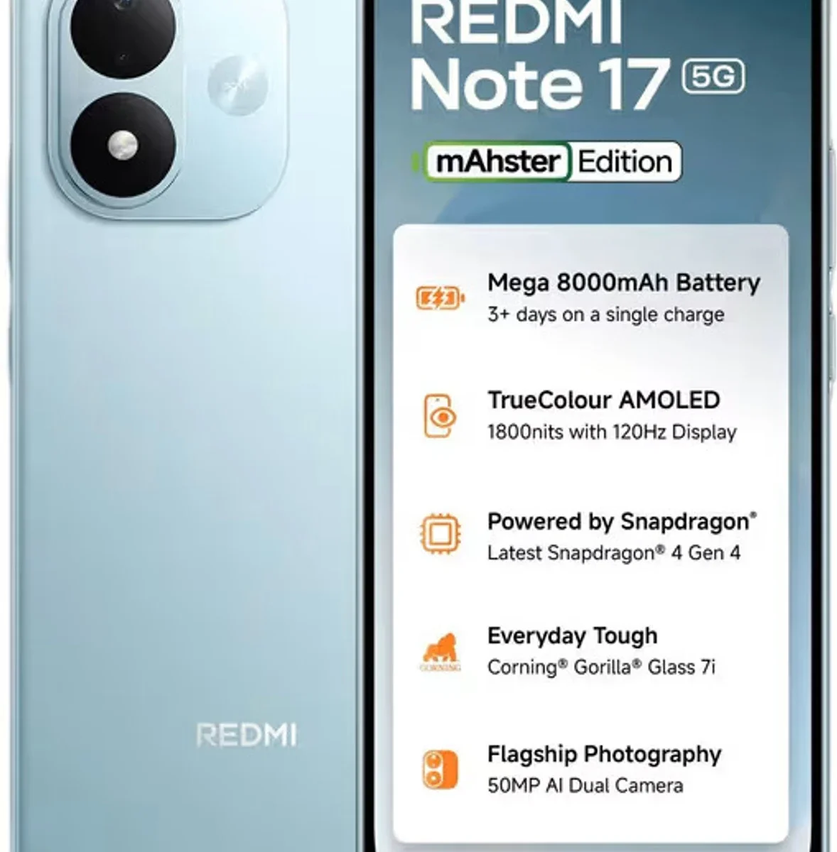 REDMI Note 17 5G (Arctic Blue, 128 GB) (6 GB RAM)